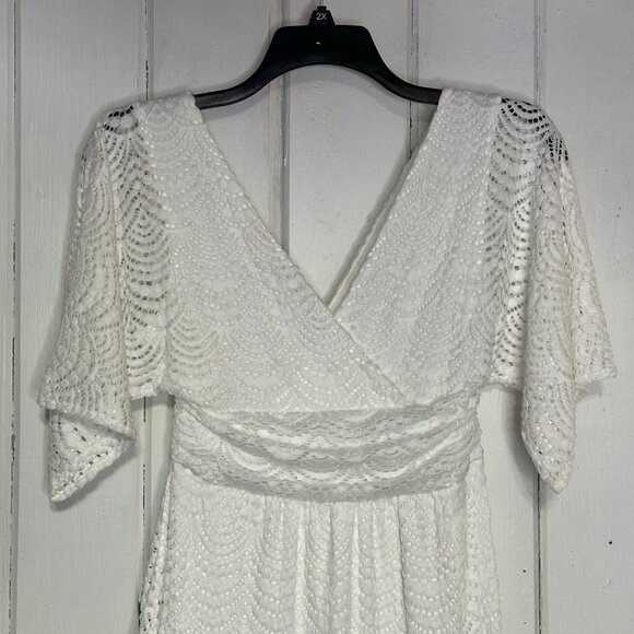 Lilly Pulitzer Parigi Elbow Sleeve Size Small Resort White Lace Maxi Dress NWT - Picture 8 of 9